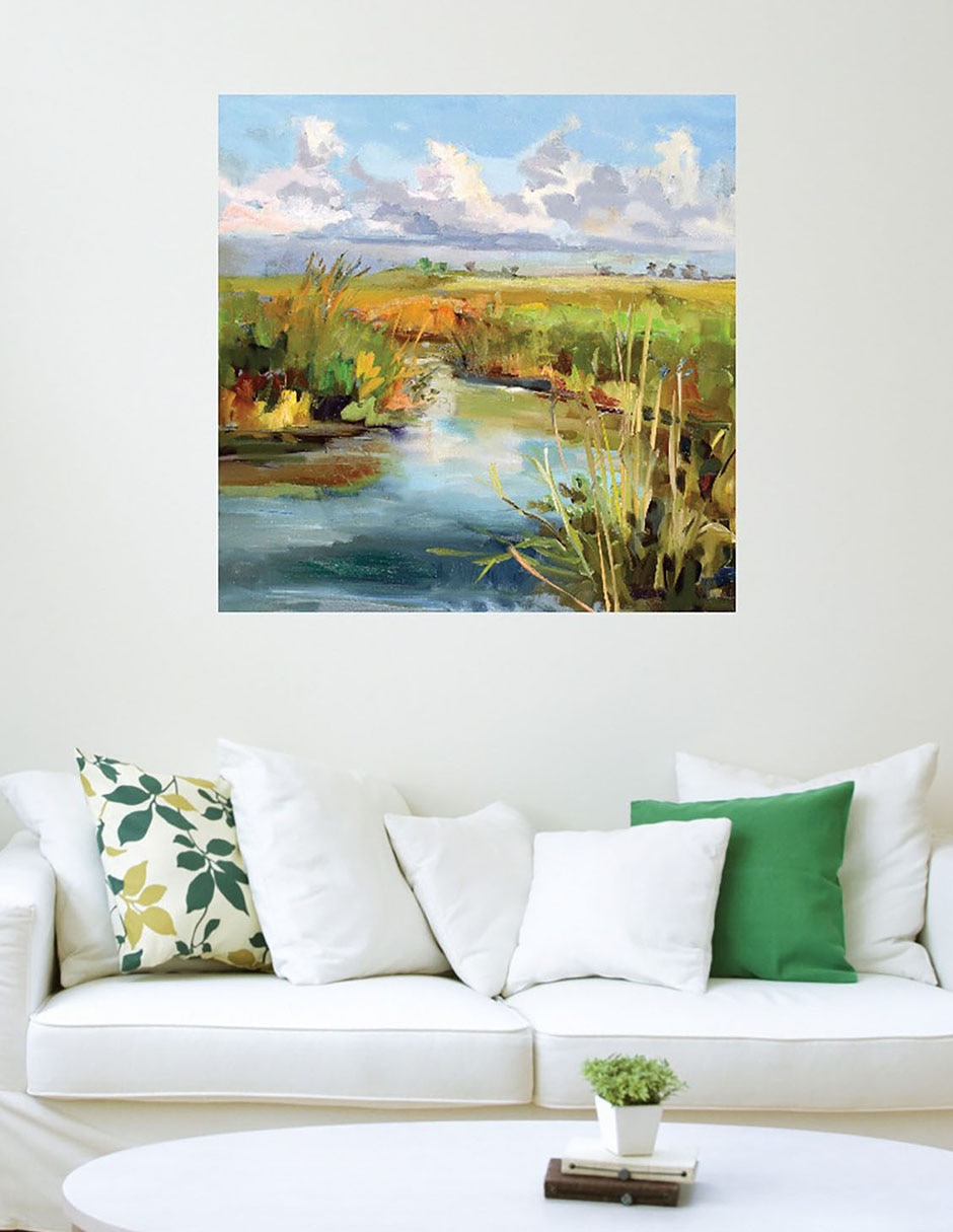 Cuadro decorativo Cielo de la tarde técnica mixta Ríos 3