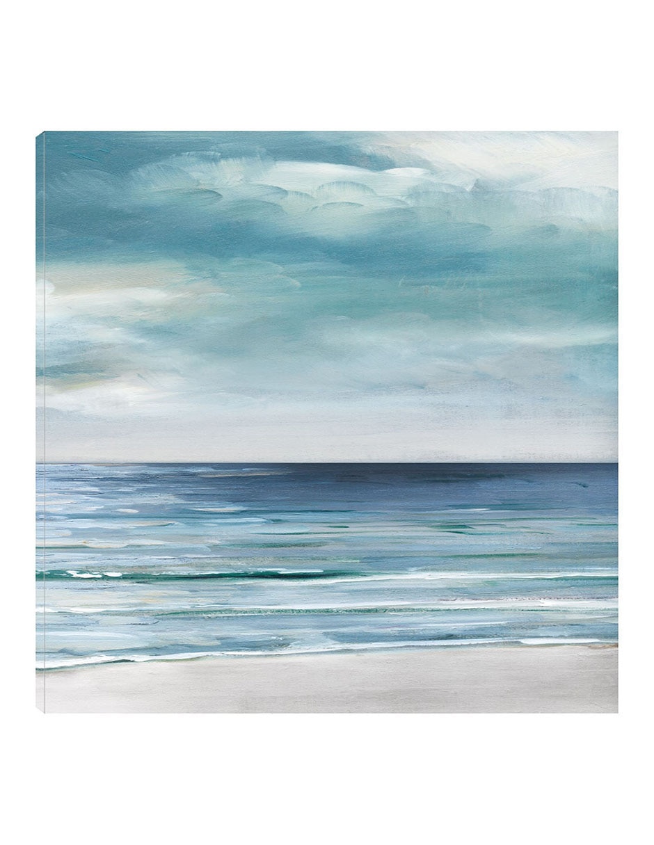 Cuadro decorativo Costa Azul Plata II técnica mixta Playas