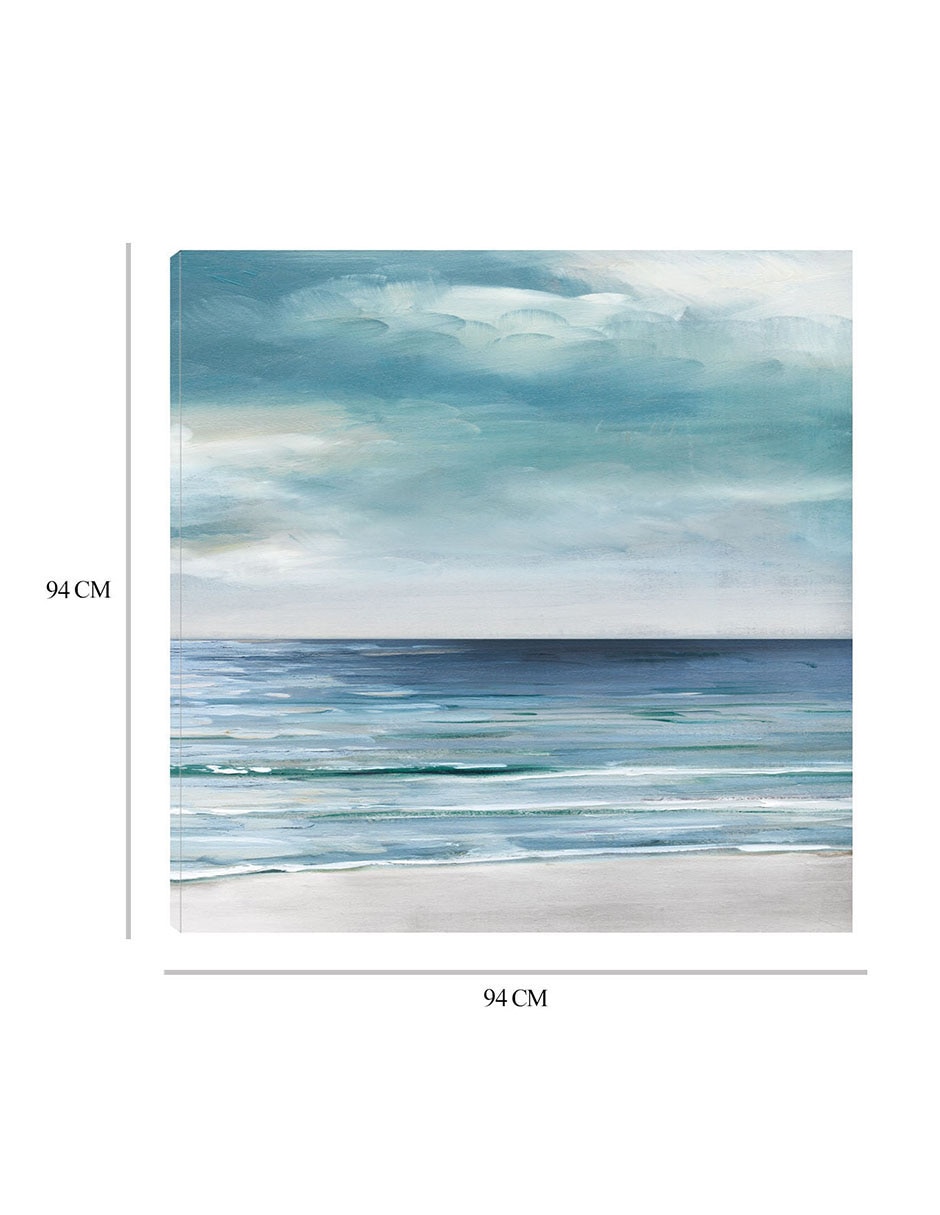 Cuadro decorativo Costa Azul Plata II técnica mixta Playas 2