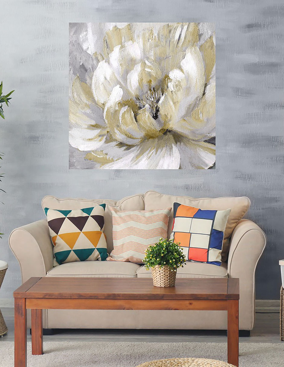 Cuadro decorativo Estallido de oro de primavera técnica mixta Floración 2