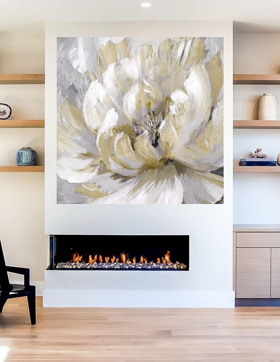 Cuadro decorativo Estallido de oro de primavera técnica mixta Floración 5
