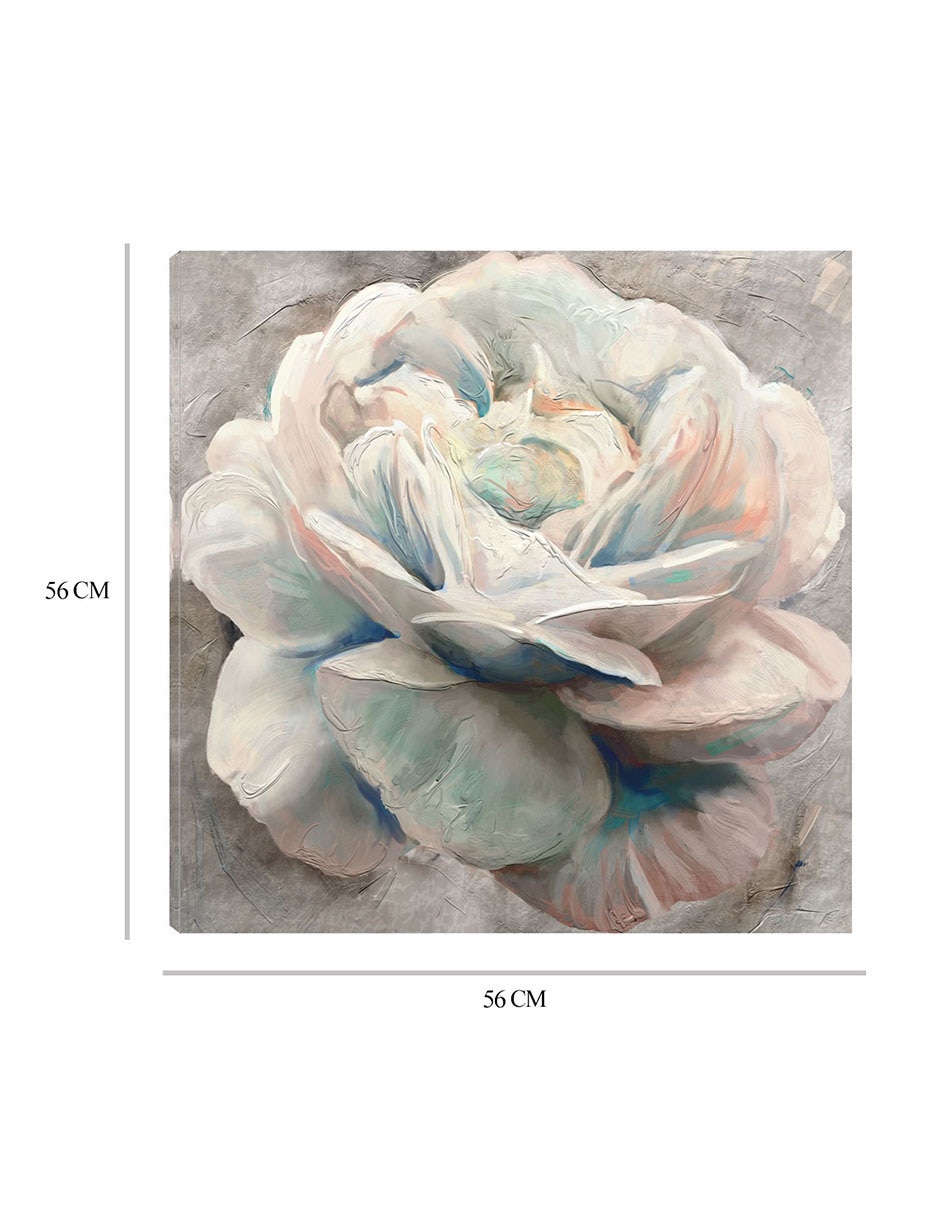 Cuadro decorativo Confeti Peonia técnica mixta Floración 6