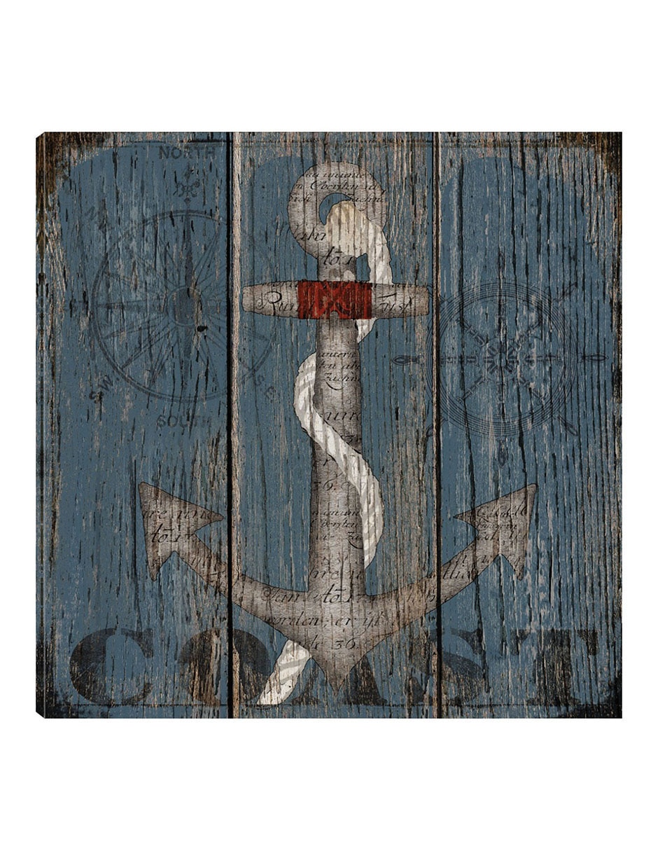 Cuadro decorativo Ancla costera técnica mixta Símbolos Cuadro decorativo Ancla costera técnica mixta Símbolos