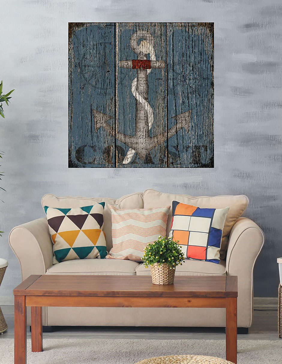 Cuadro decorativo Ancla costera técnica mixta Símbolos 2