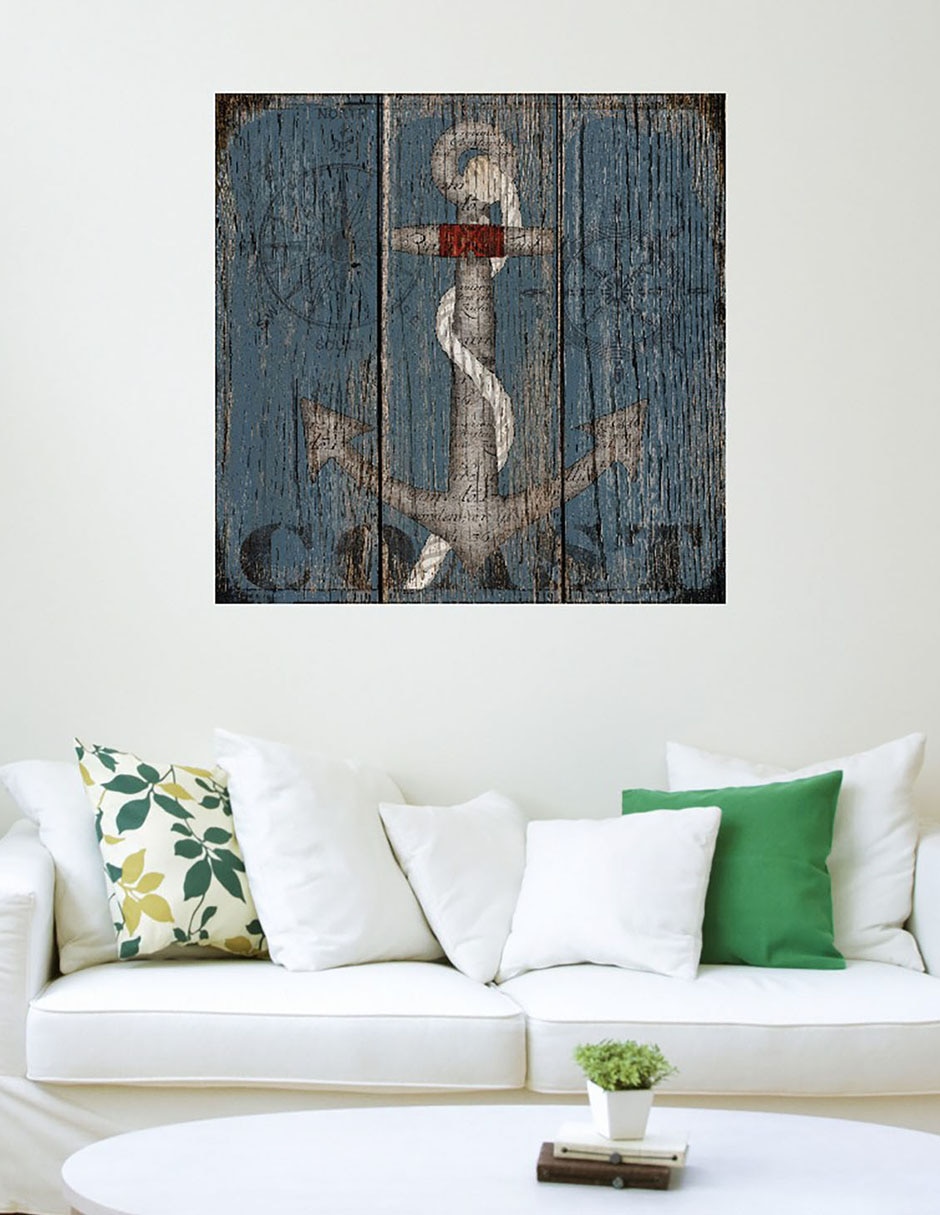 Cuadro decorativo Ancla costera técnica mixta Símbolos 3
