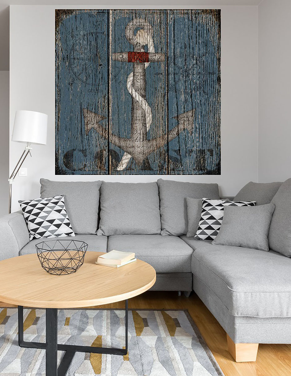 Cuadro decorativo Ancla costera técnica mixta Símbolos 4