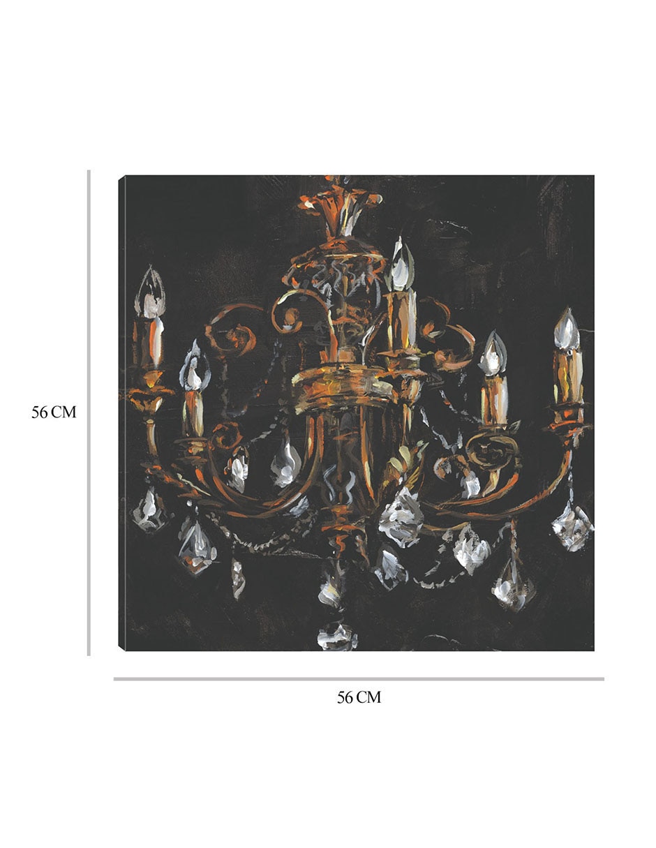 Cuadro decorativo Candelabro dorado técnica mixta Objetos 3