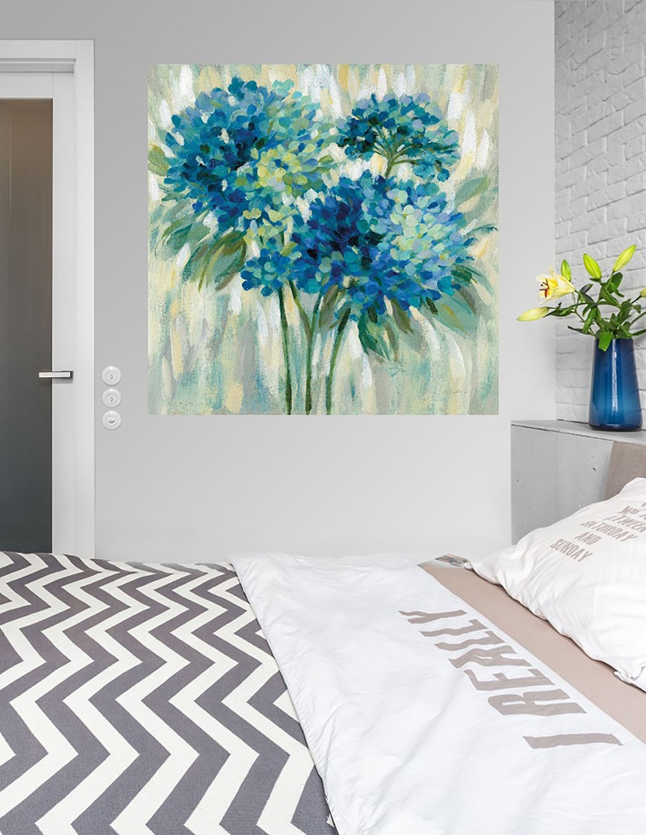 Cuadro decorativo Estallido de hortensias técnica mixta Floración 5
