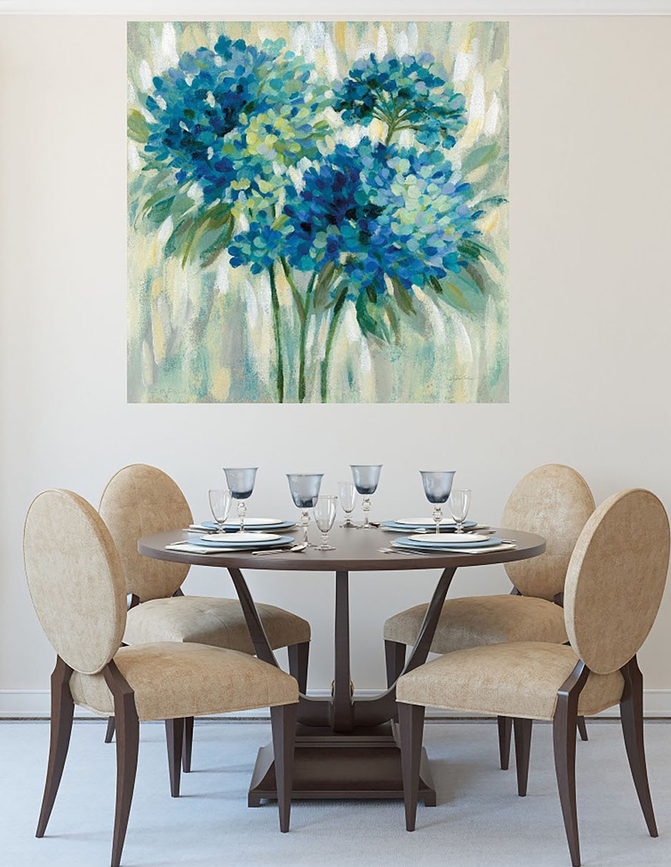 Cuadro decorativo Estallido de hortensias técnica mixta Floración 6