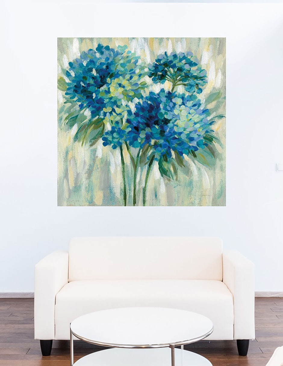 Cuadro decorativo Estallido de hortensias técnica mixta Floración 7