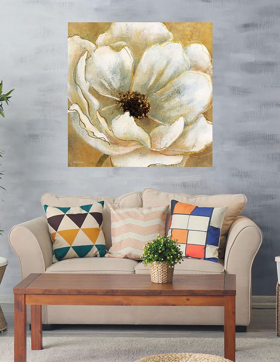 Cuadro decorativo Esplendor dorado I técnica mixta Floración 2