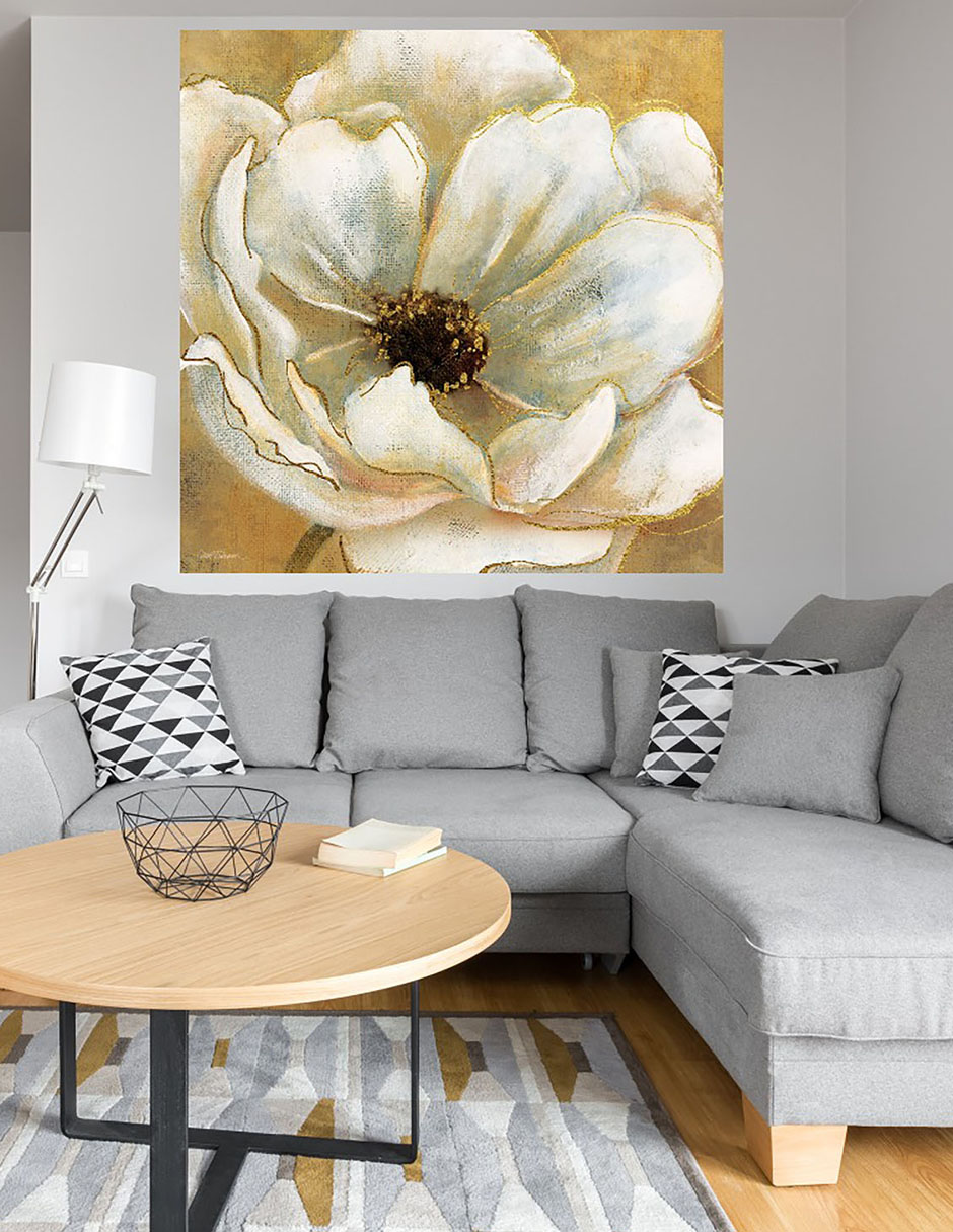 Cuadro decorativo Esplendor dorado I técnica mixta Floración 4