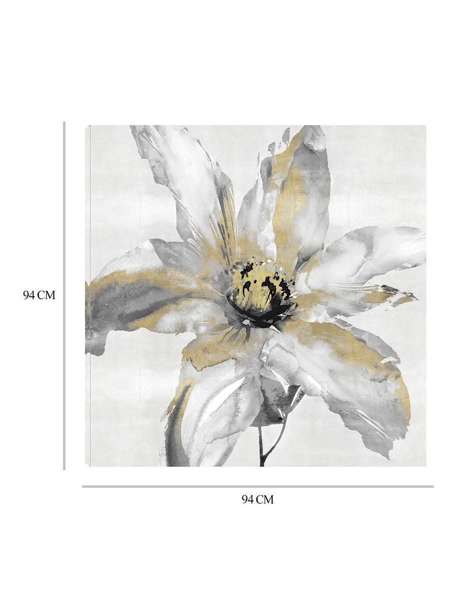 Cuadro decorativo Flor de corazón de oro técnica mixta Floración 2