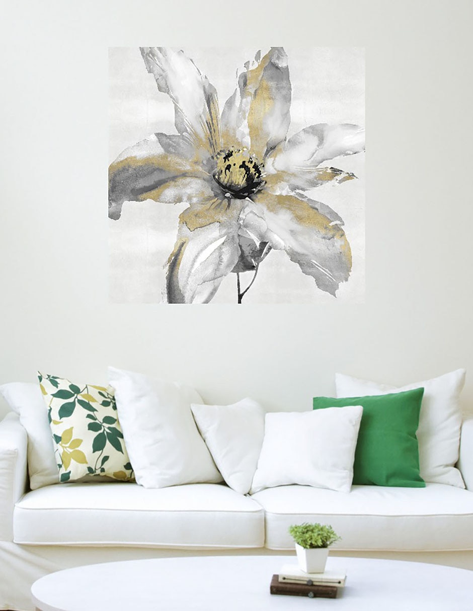Cuadro decorativo Flor de corazón de oro técnica mixta Floración 3