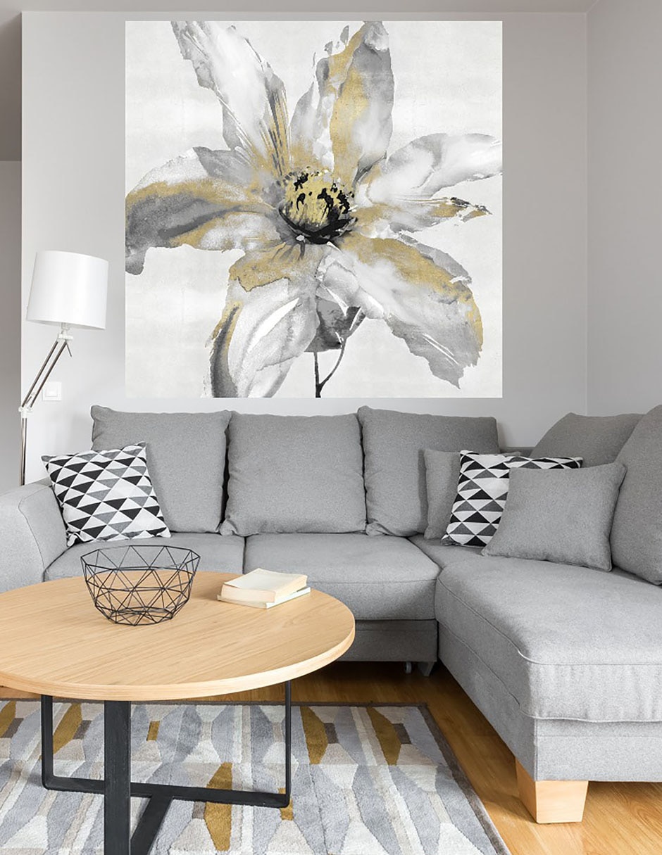 Cuadro decorativo Flor de corazón de oro técnica mixta Floración 4