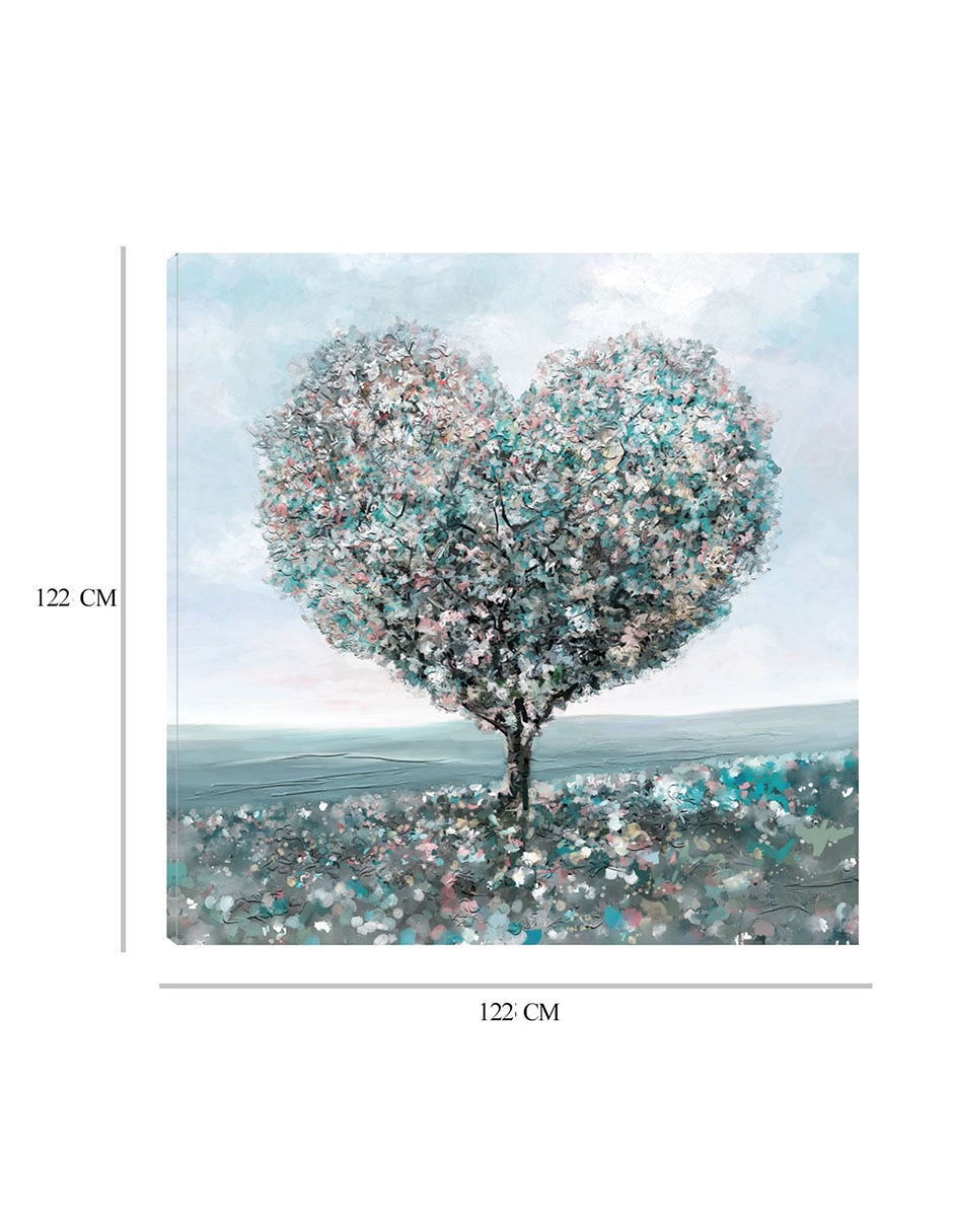 Cuadro decorativo Árbol de amor técnica mixta Árboles 2