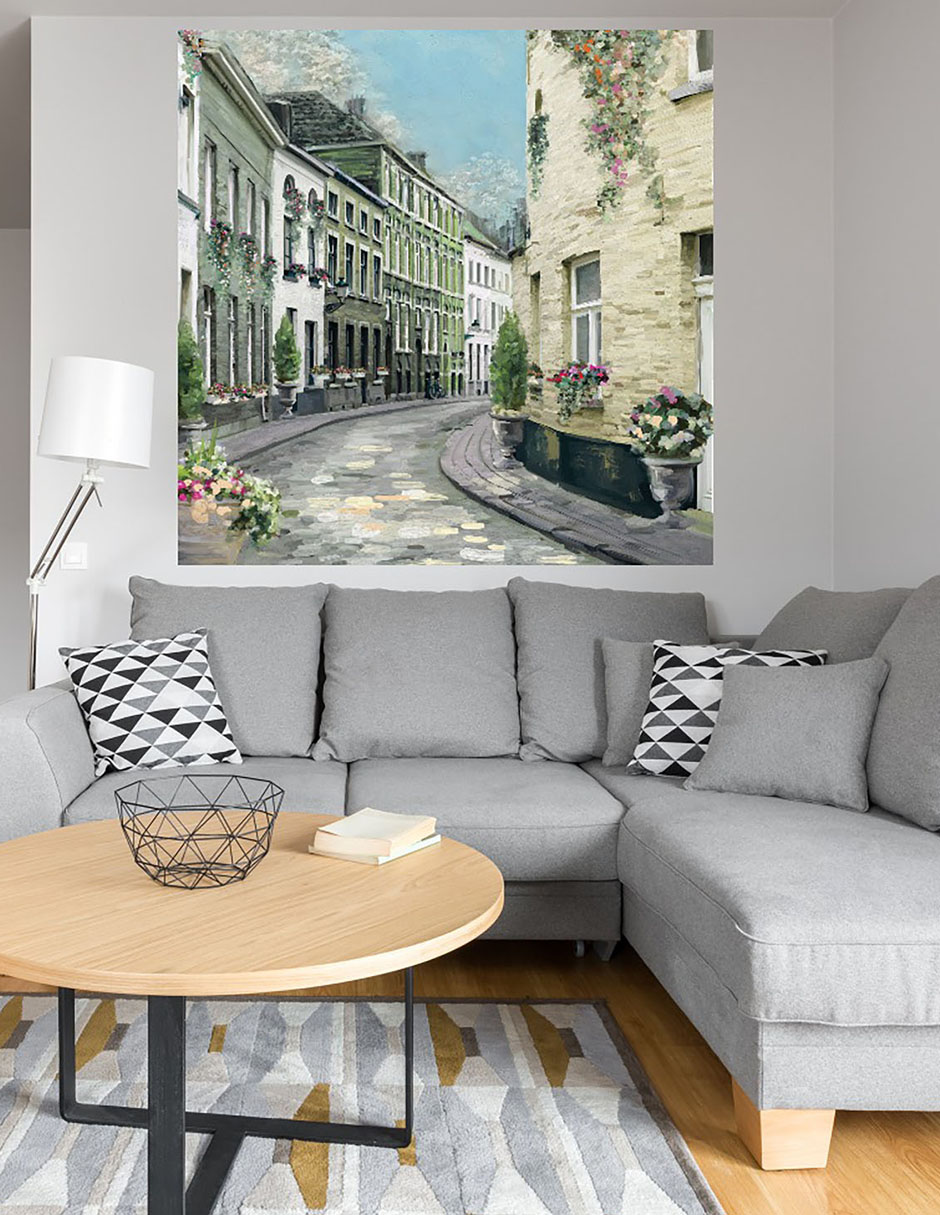 Cuadro decorativo Calle en Villa I técnica mixta Lugares 4