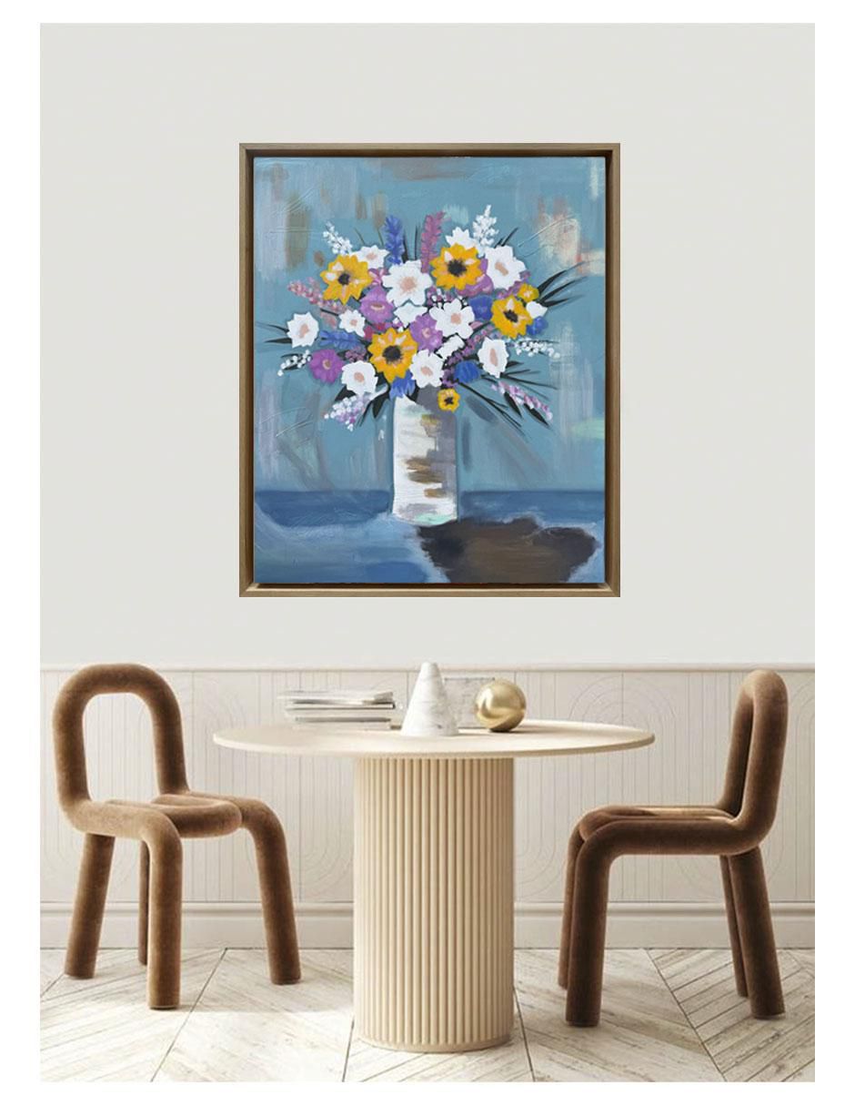 Pintura Un Florero técnica acrílico 3