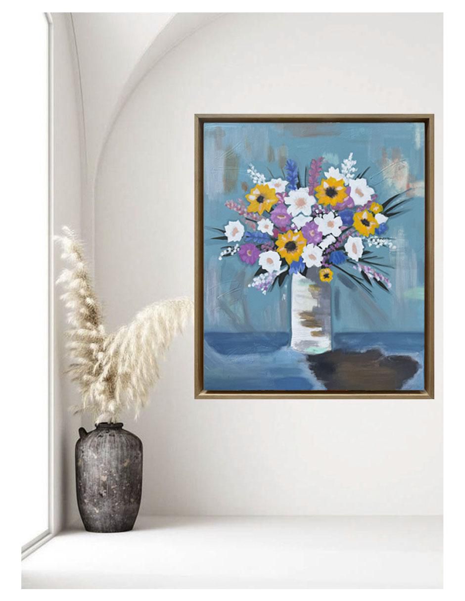 Pintura Un Florero técnica acrílico 4