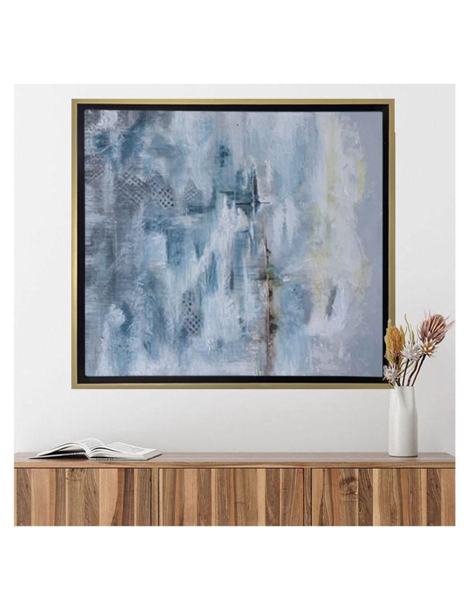 Pintura Horizonte azul técnica acrílico 3
