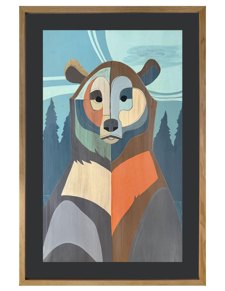 Pintura Bear técnica acrílico AnimalArt