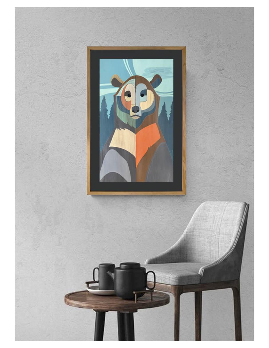 Pintura Bear técnica acrílico AnimalArt 2