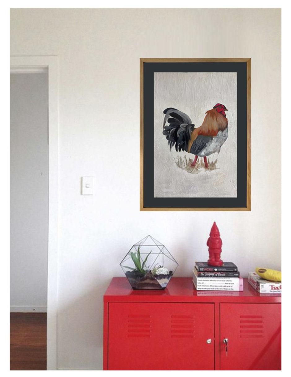 Pintura El Gallo técnica acrílico Animalart 3
