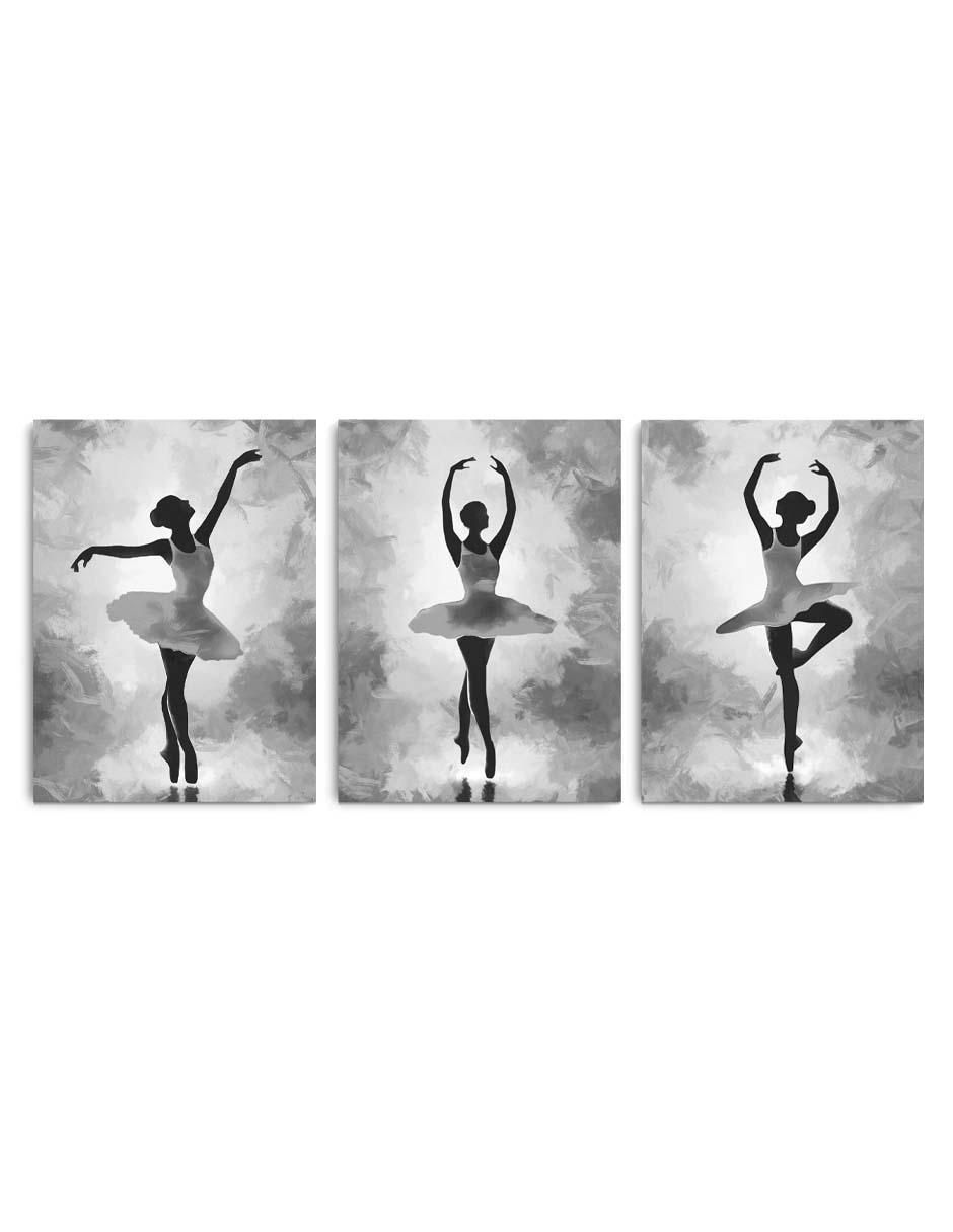 Cuadro decorativo set de bailarina contemporánea con barniz a registro