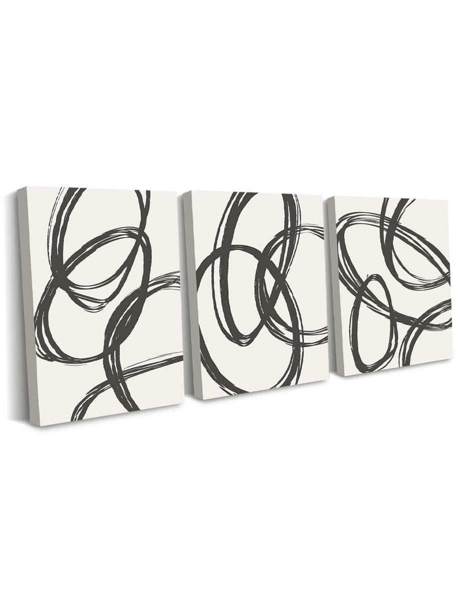 Cuadro decorativo set de formas de pincel con barniz a registro 2