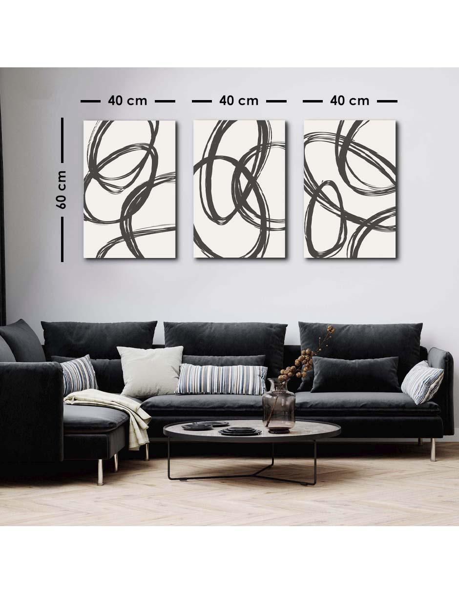 Cuadro decorativo set de formas de pincel con barniz a registro 5