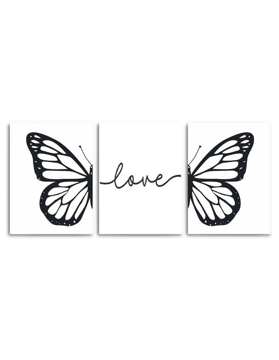 Cuadro decorativo set de frase buena vibra con barniz a registro