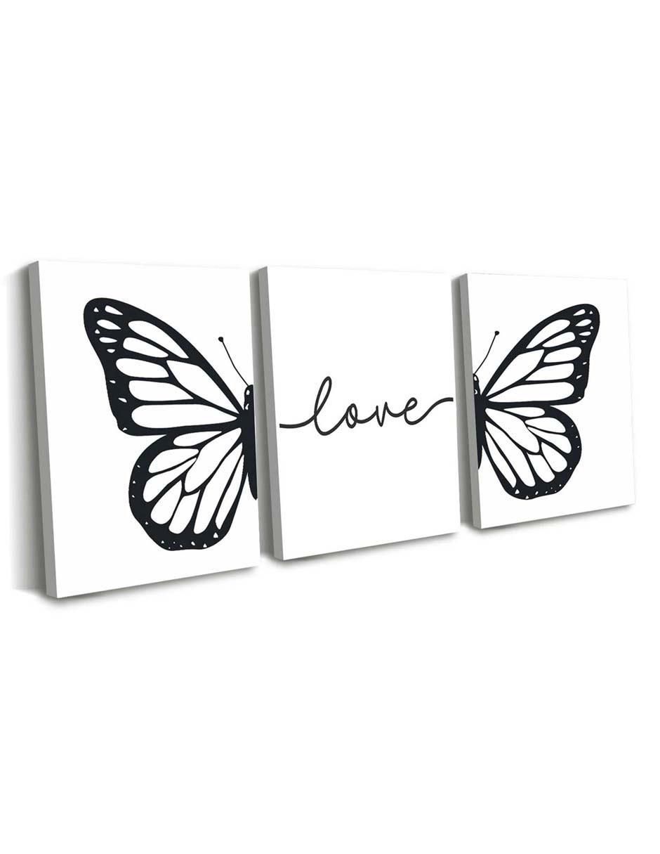 Cuadro decorativo set de frase buena vibra con barniz a registro 2