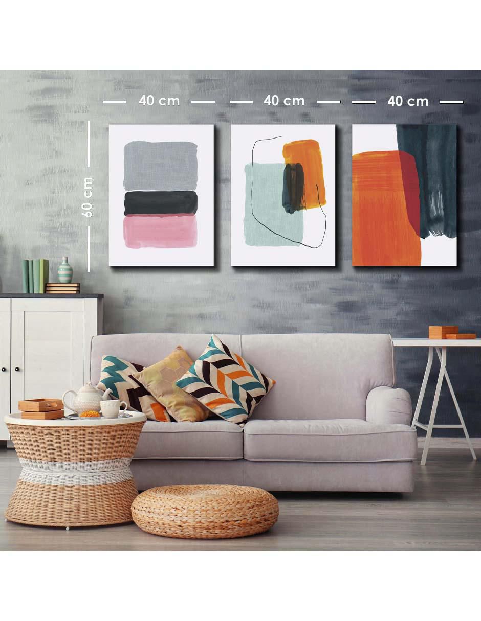 Cuadro decorativo set de imprecisas figuras reflexivas con barniz a registro 5