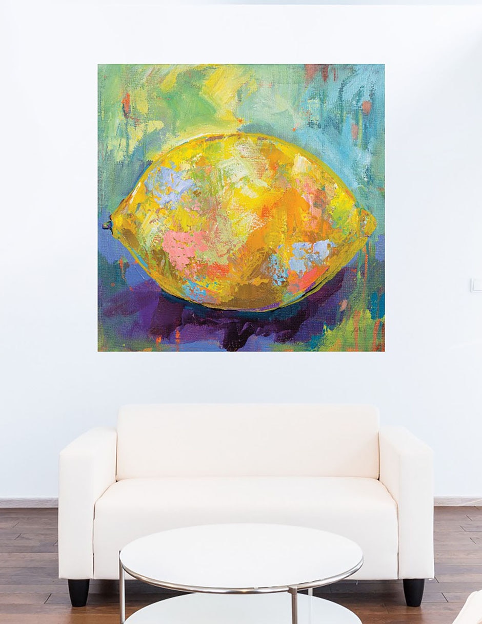 Cuadro decorativo Limón técnica mixta Frutas 8