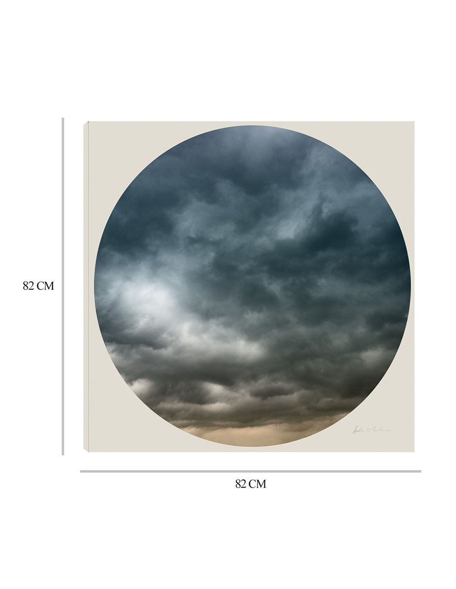 Cuadro decorativo Nubes en círculo I técnica mixta Inspiración 8