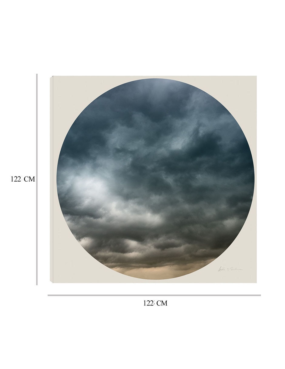 Cuadro decorativo Nubes en círculo I técnica mixta Inspiración 3