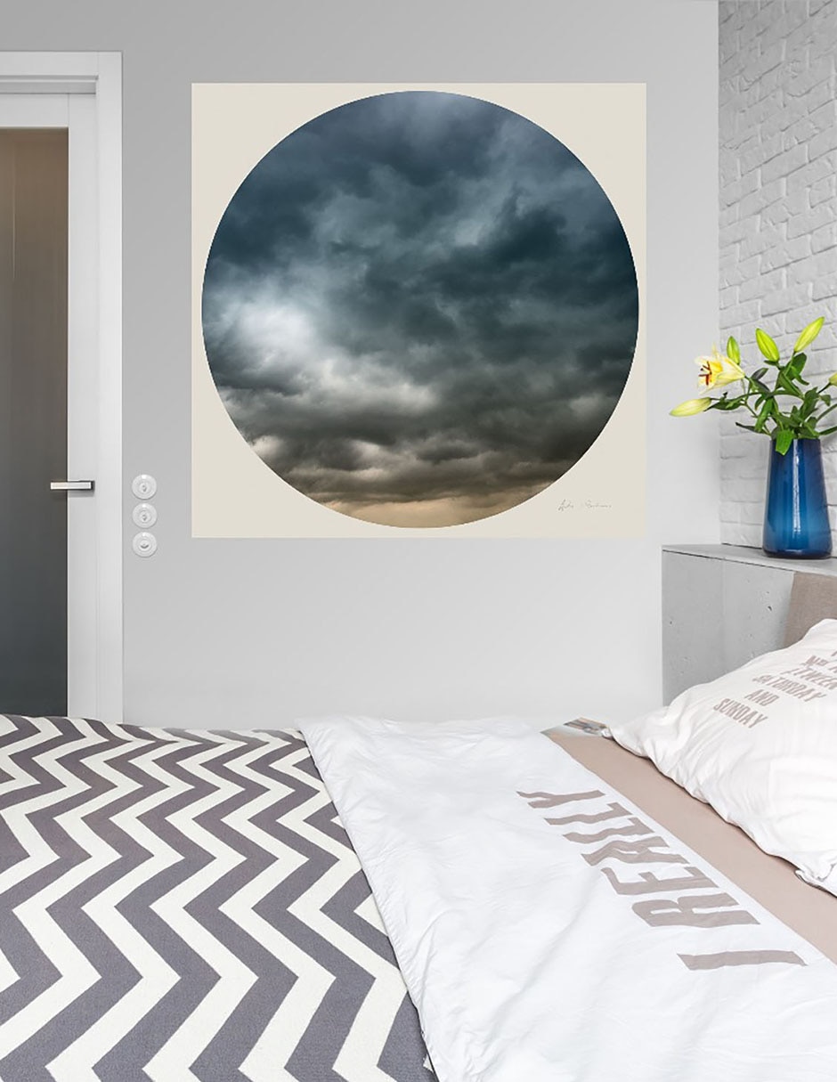 Cuadro decorativo Nubes en círculo I técnica mixta Inspiración 5