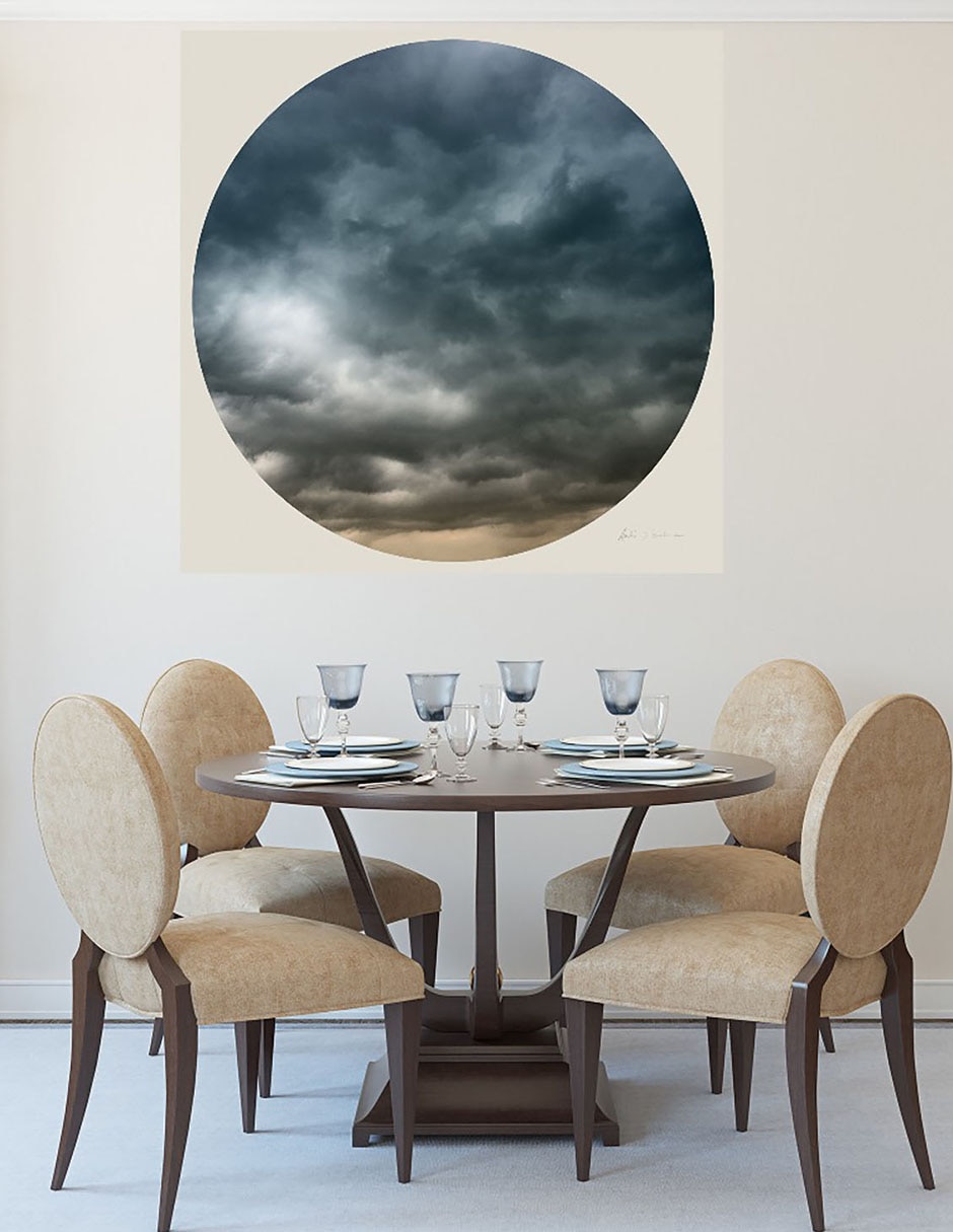 Cuadro decorativo Nubes en círculo I técnica mixta Inspiración 6