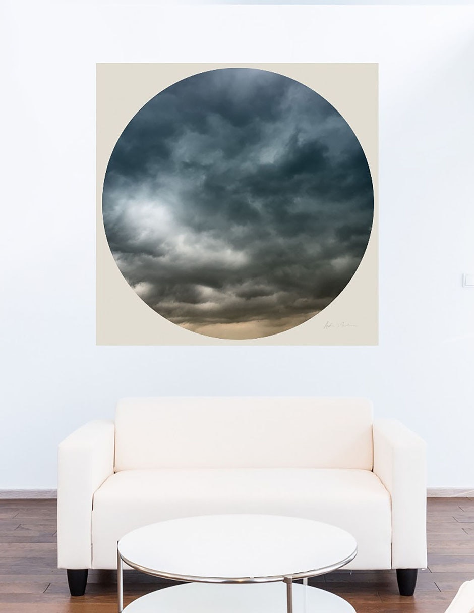 Cuadro decorativo Nubes en círculo I técnica mixta Inspiración 7