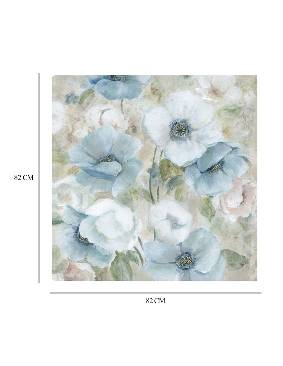 Cuadro decorativo Jardín en pastel I técnica mixta Arreglo Floral 3