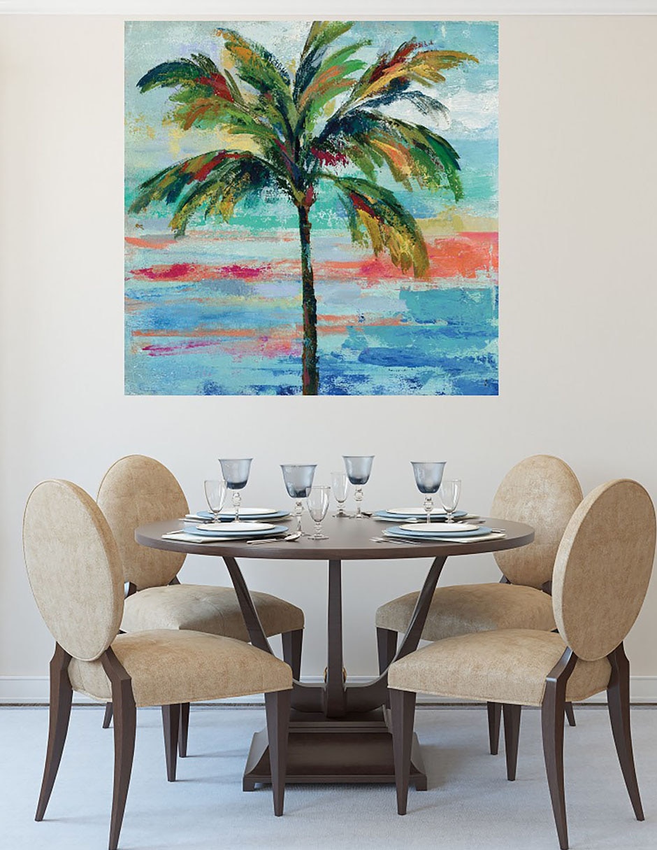 Cuadro decorativo Palma californiana II técnica mixta Trópico 6