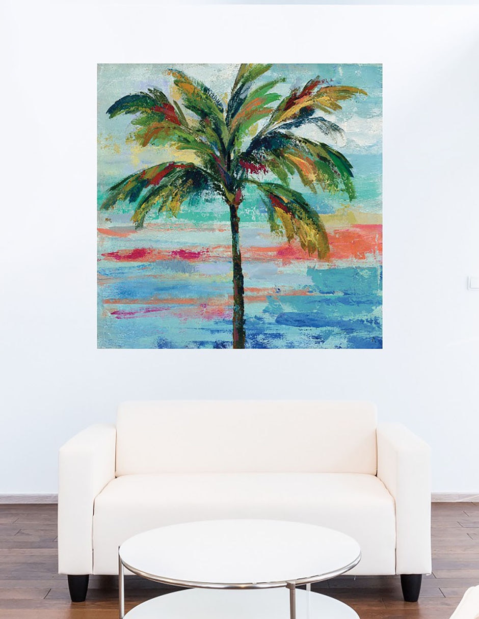 Cuadro decorativo Palma californiana II técnica mixta Trópico 7