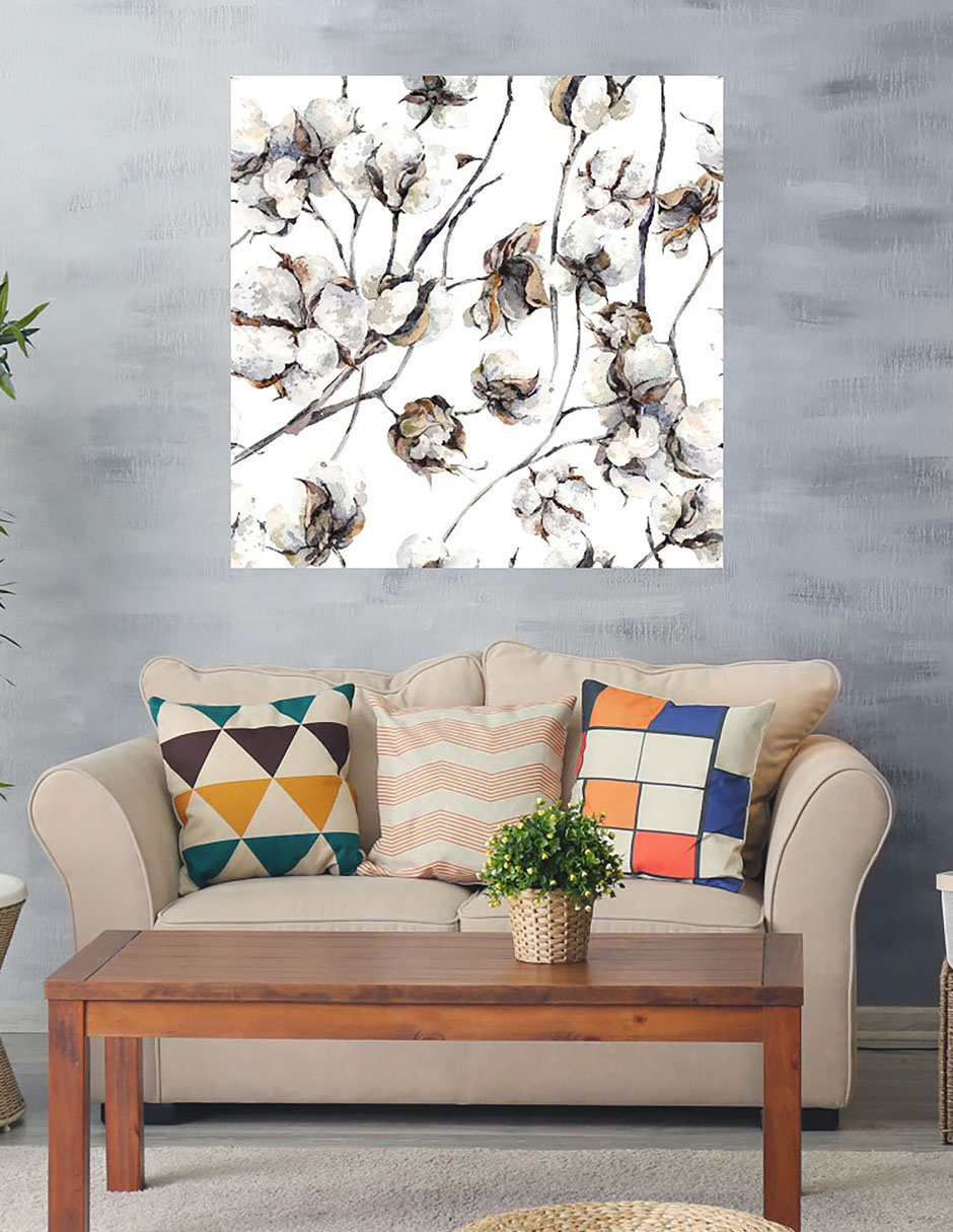 Cuadro decorativo Flores de algodón técnica mixta Floración 5