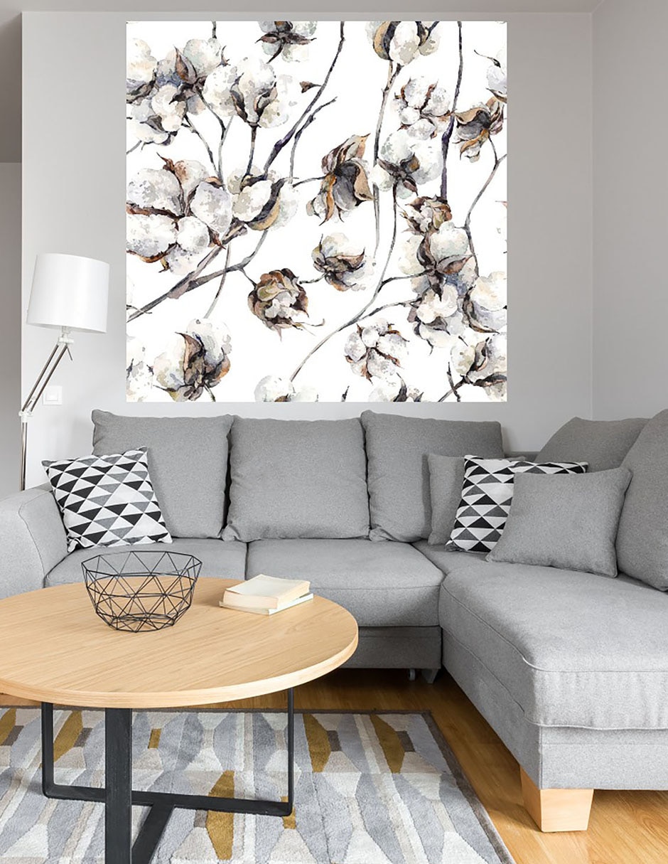 Cuadro decorativo Flores de algodón técnica mixta Floración 7