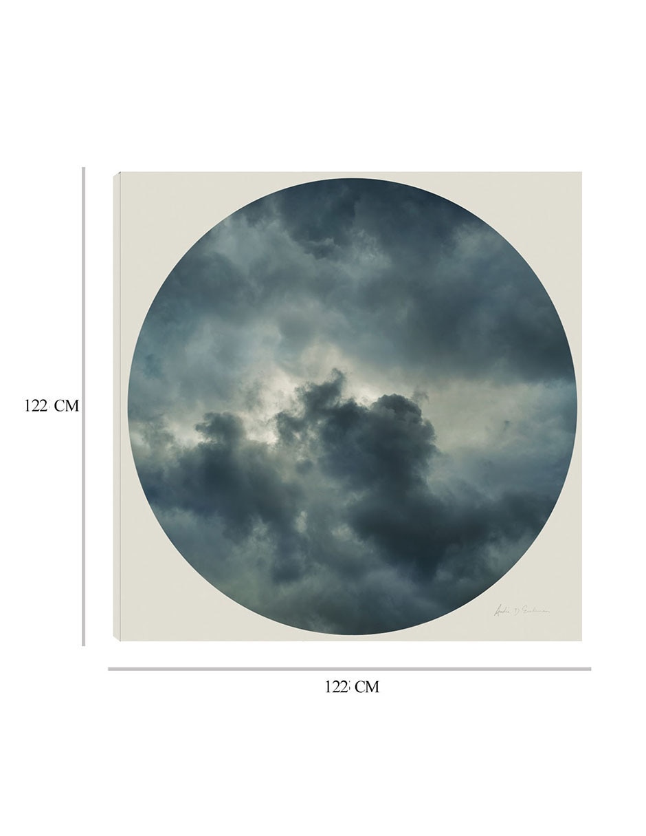 Cuadro decorativo Nubes en círculo II técnica mixta Inspiración 3