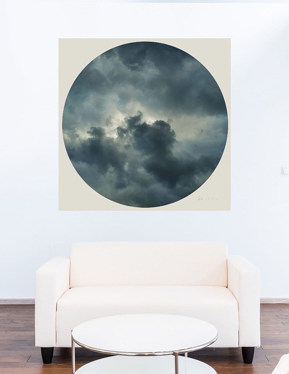 Cuadro decorativo Nubes en círculo II técnica mixta Inspiración 7