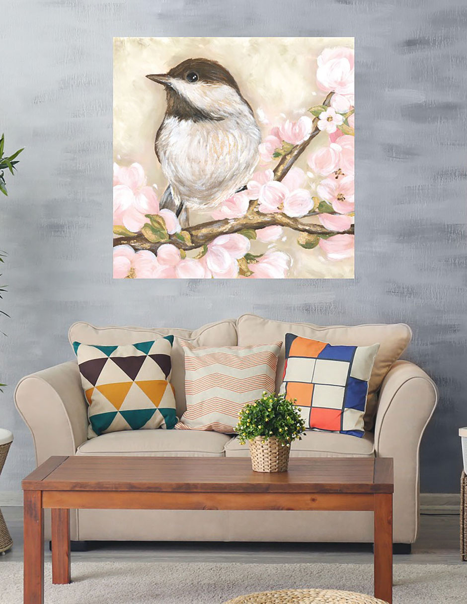 Cuadro decorativo Pájaro dulce técnica mixta Aves Silvestres 4