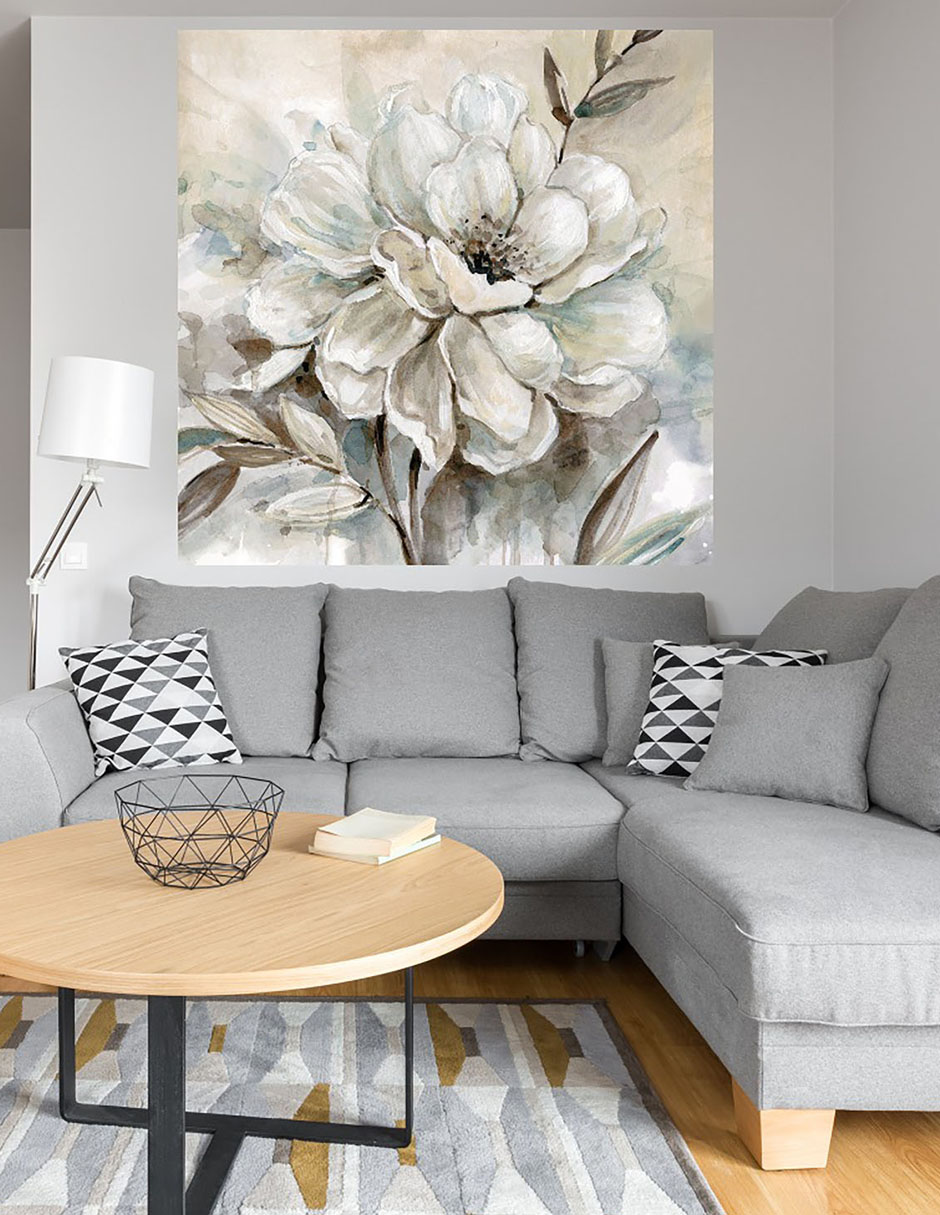 Cuadro decorativo Florecer neutral I técnica mixta Floración 6