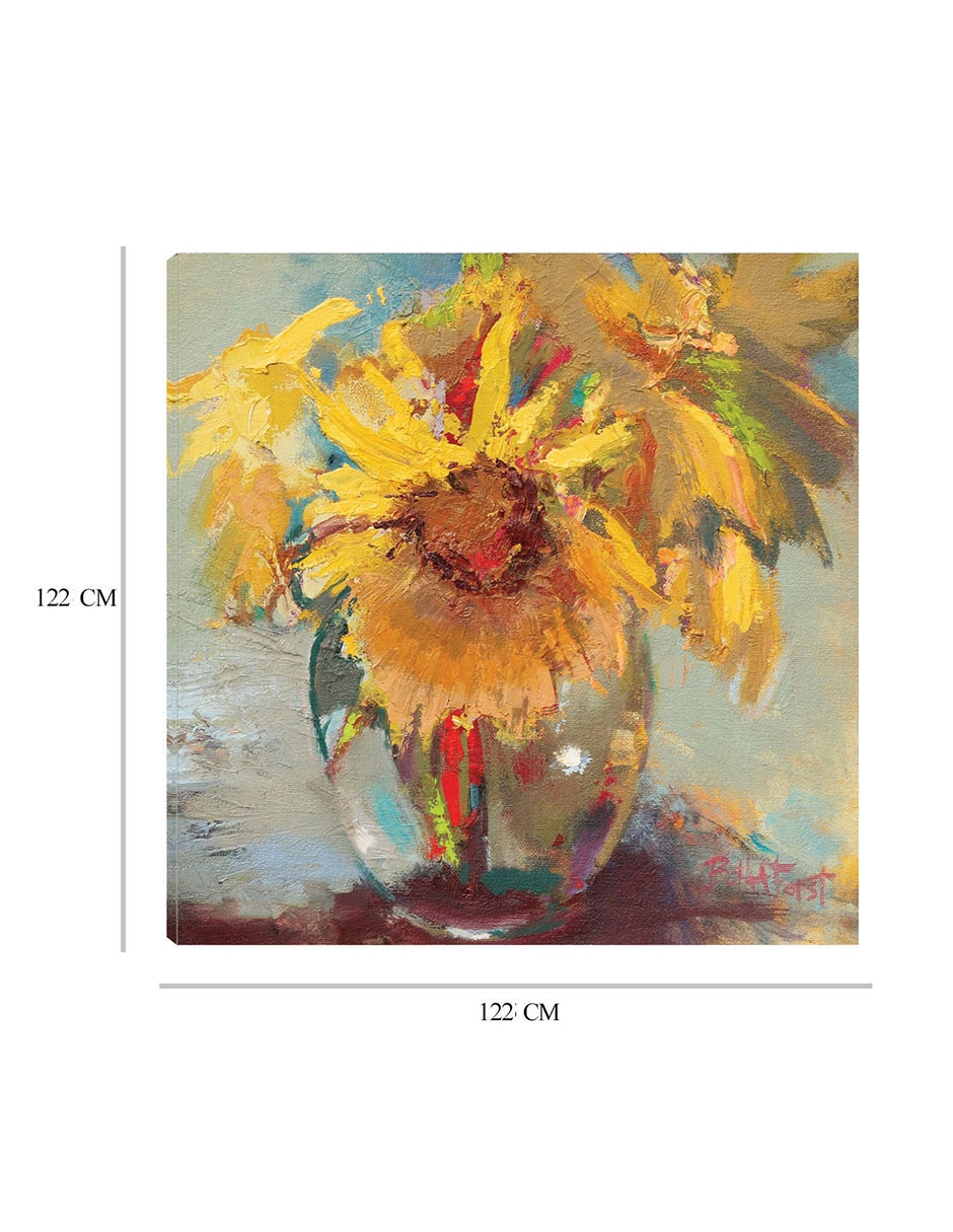 Cuadro decorativo Girasoles en agua técnica mixta Girasoles 2