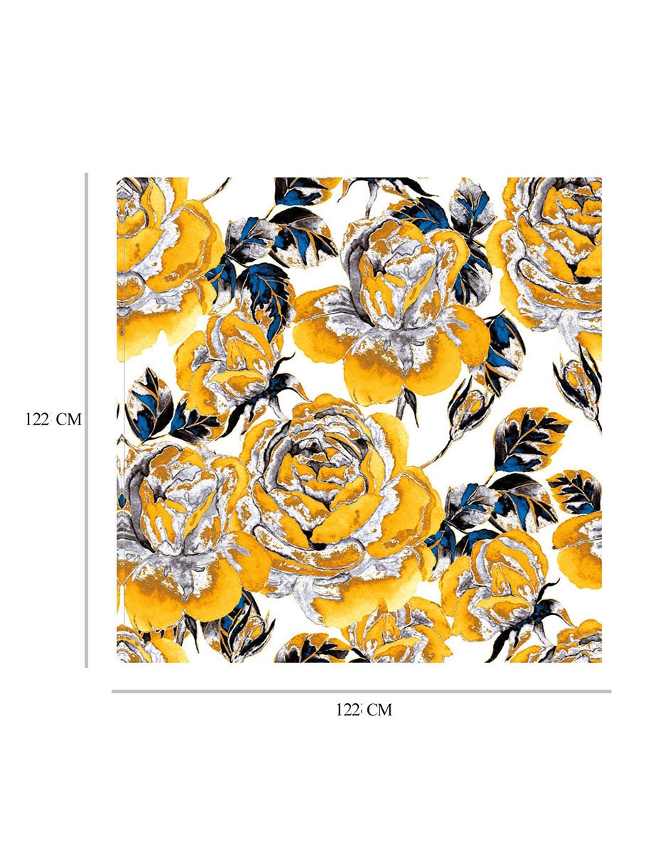 Cuadro decorativo Jardín dorado técnica mixta Arreglo Floral 3